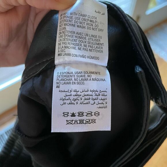 INC International Concepts Womens Pants M Faux Leather High Waist Pleated Barrel - Picture 5 of 9